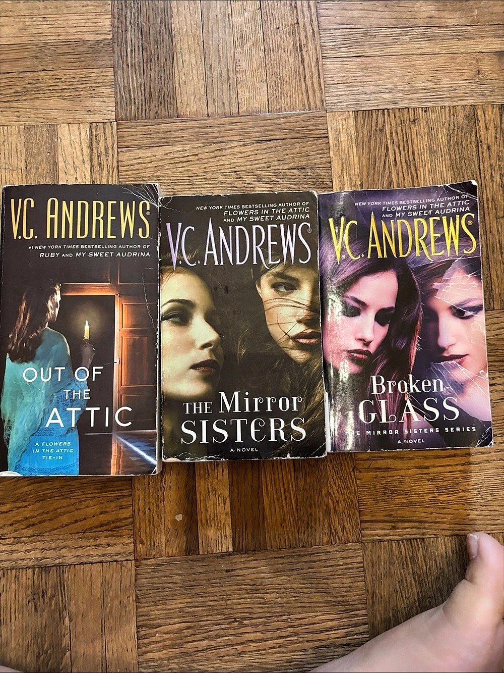 V.C. Andrews Out of the Attic, The Mirror Sisters, and Broken Glass & Broken